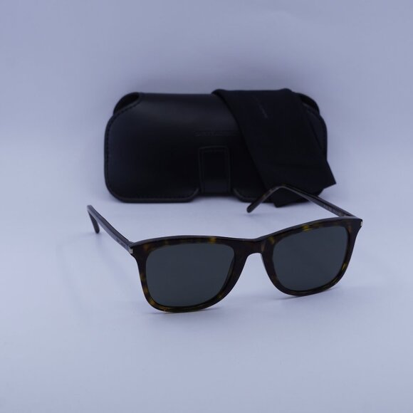 Saint Laurent SL304 002 Square Sunglasses - Havana/Grey - Picture 6 of 10